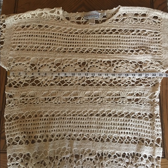 Hand crocheted Top. 100% silk. Size L (14/16) - Picture 6 of 6